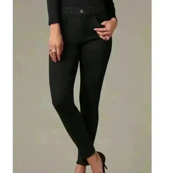 NWT Wit & Wisdom Ab Solution High Rise Ankle Length Jeans Black Size 0 - Picture 1 of 1